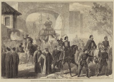 Départ de Constantinople de la Caravane transportant les Présents du Sultan au Temple de la Mecque - Gustave Janet